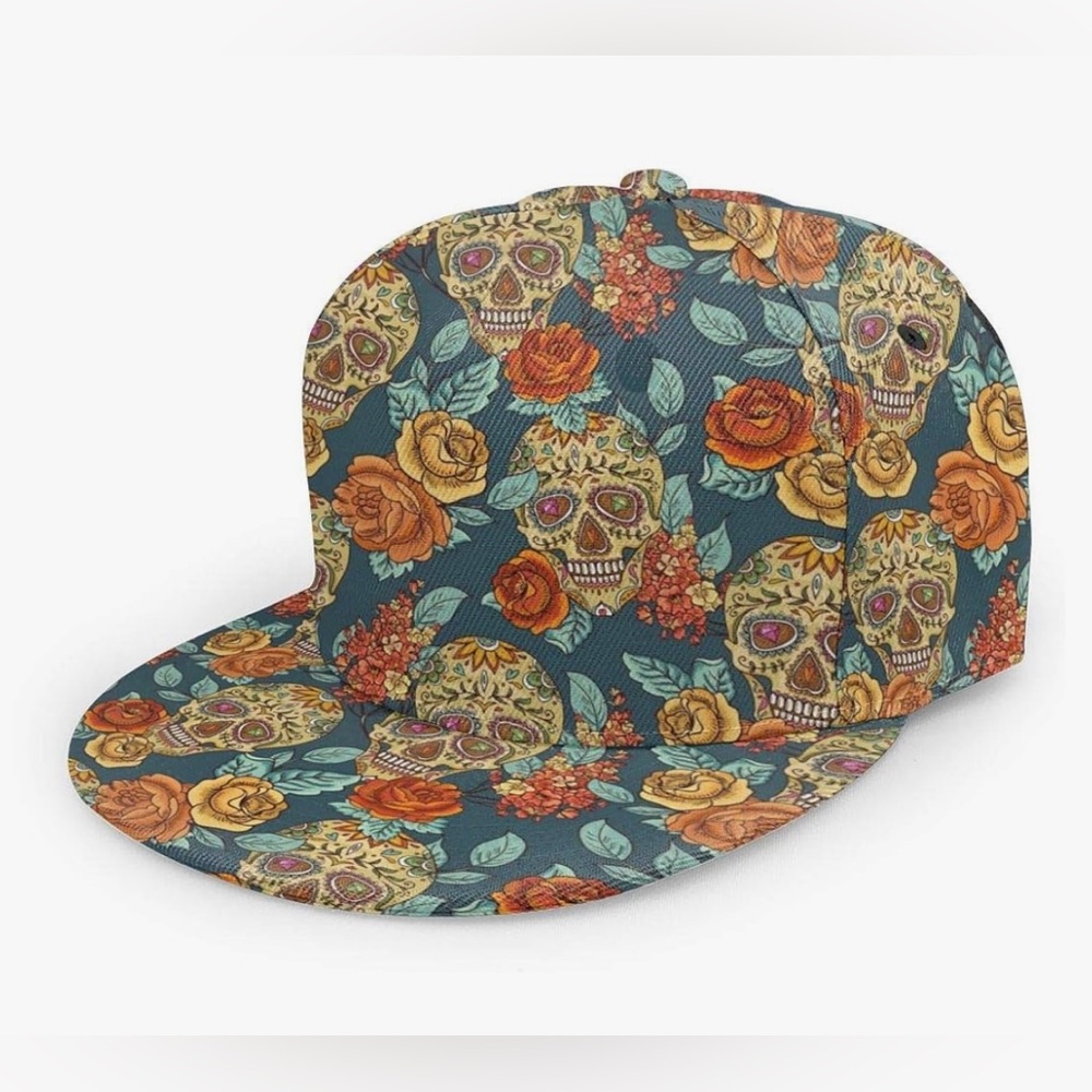 Cavaleras Sugar Skull Flat Bill Brim Hat